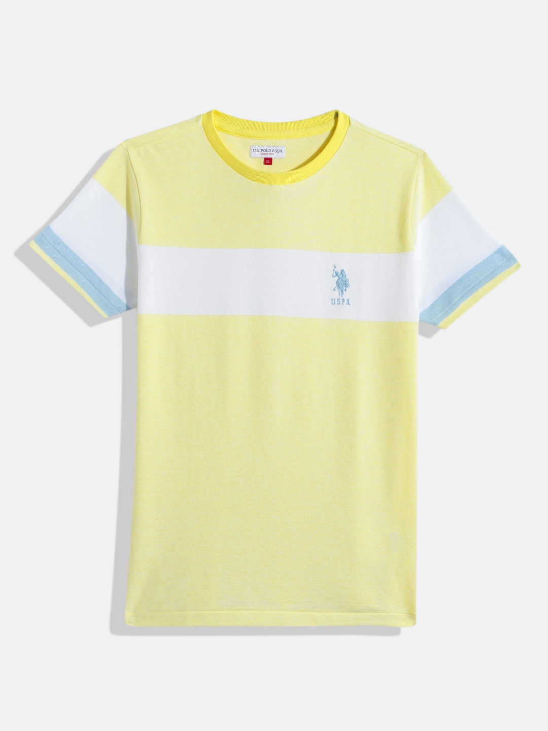 

U.S. Polo Assn. Kids Boys Colourblocked T-shirt, Yellow