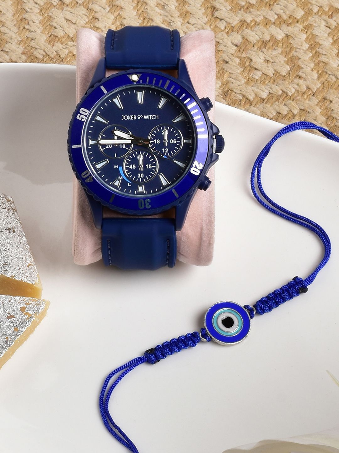 

JOKER & WITCH Men Analogue Watch With Rakhi Gift Set, Blue