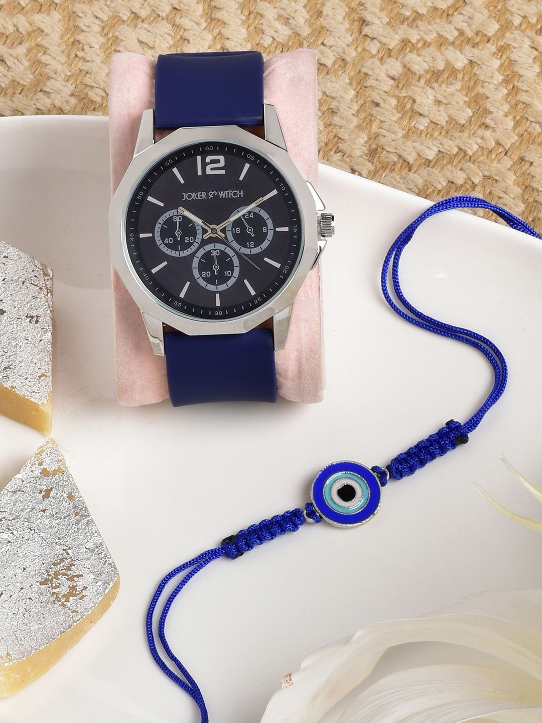 

JOKER & WITCH Men Analogue Watch With Rakhi Gift Set, Blue