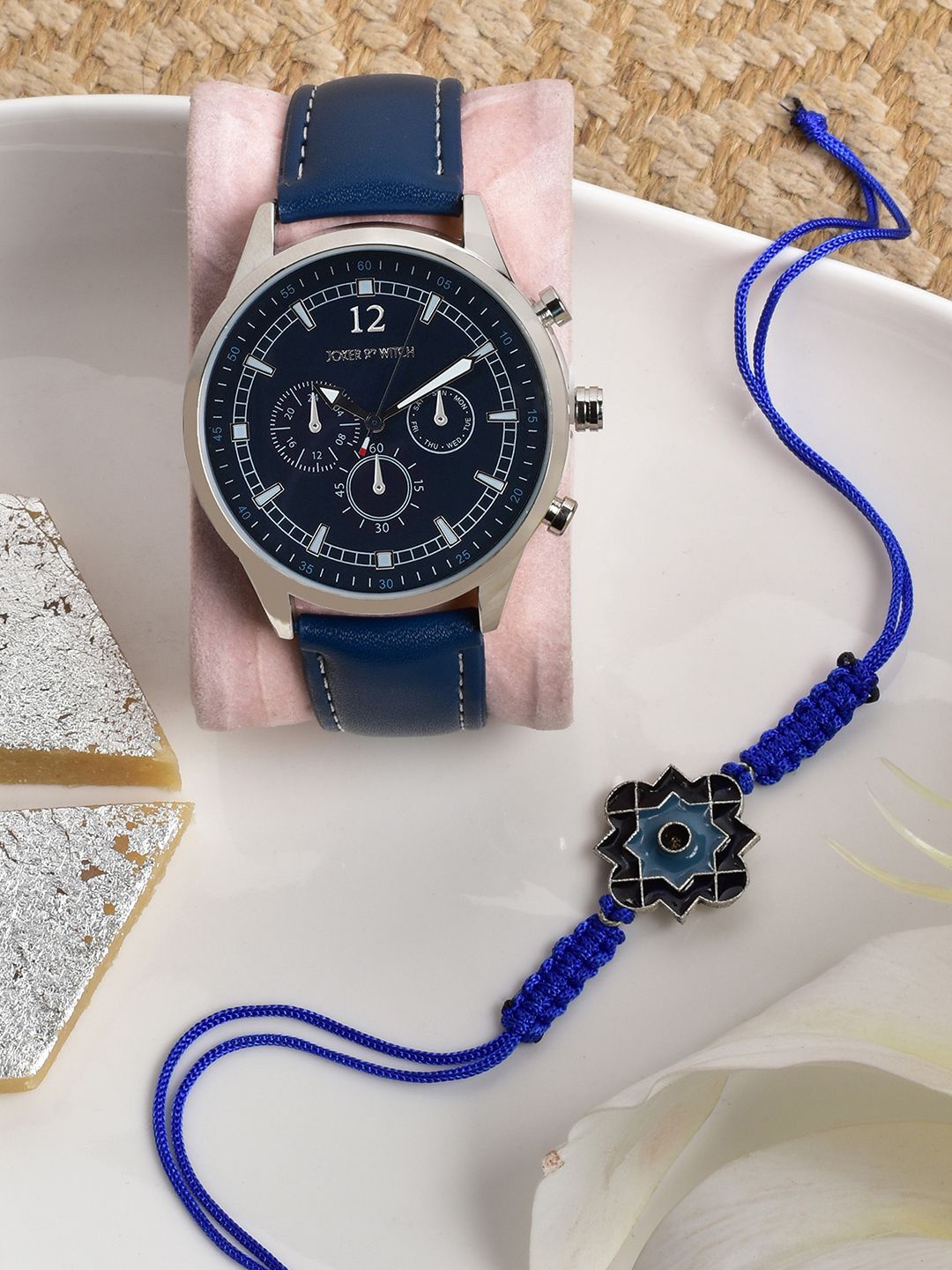 

JOKER & WITCH Men Analogue Watch With Rakhi Gift Set, Blue
