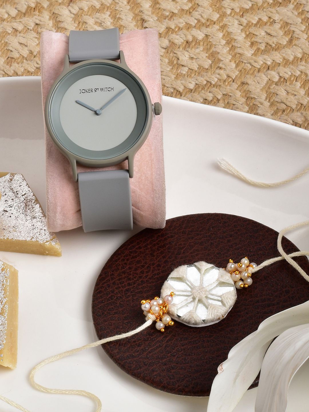 

JOKER & WITCH Rakhi With Watch Gift Set, Grey