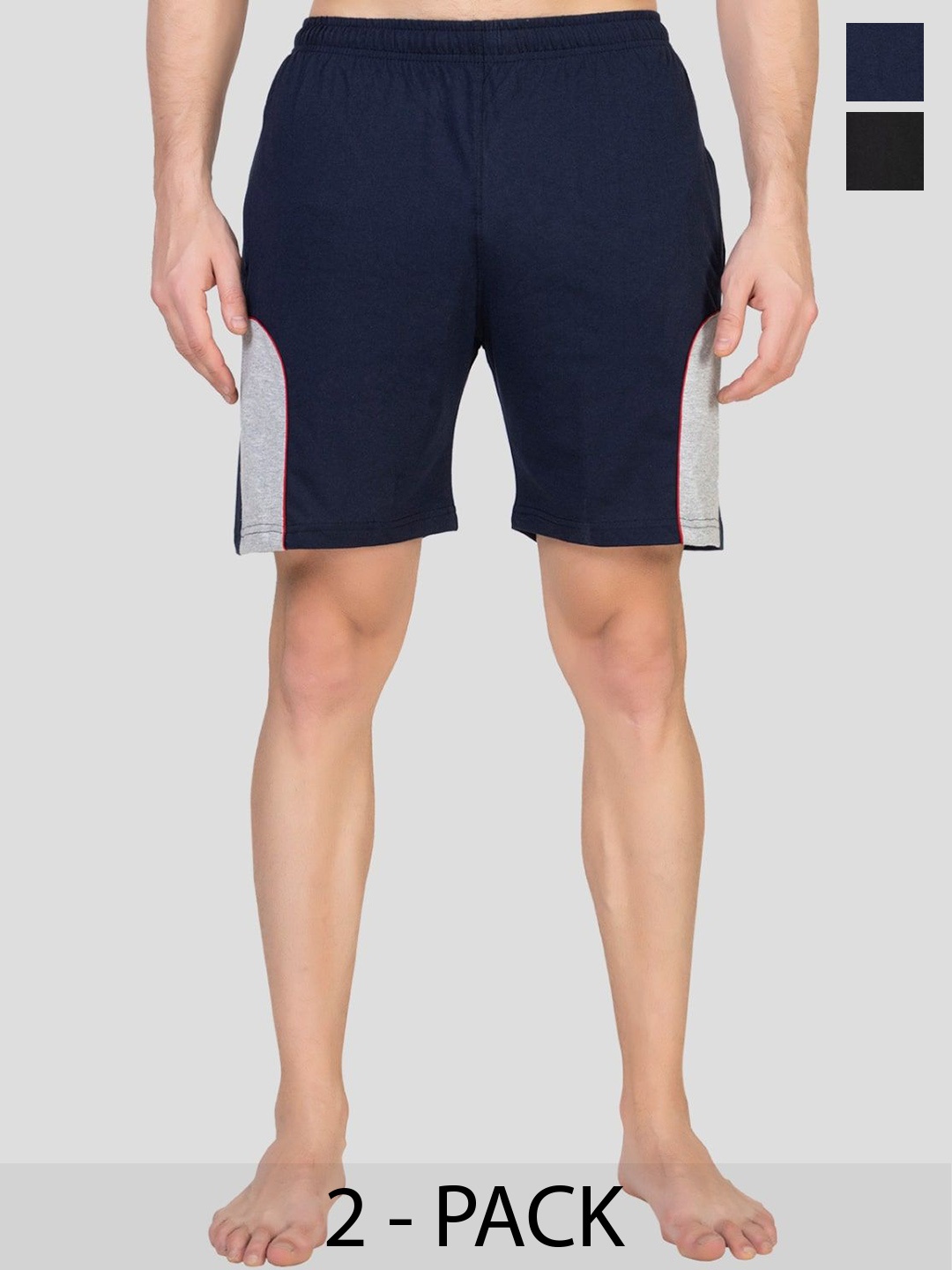 ZEFFIT Men Running Sports Shorts, Navy blue