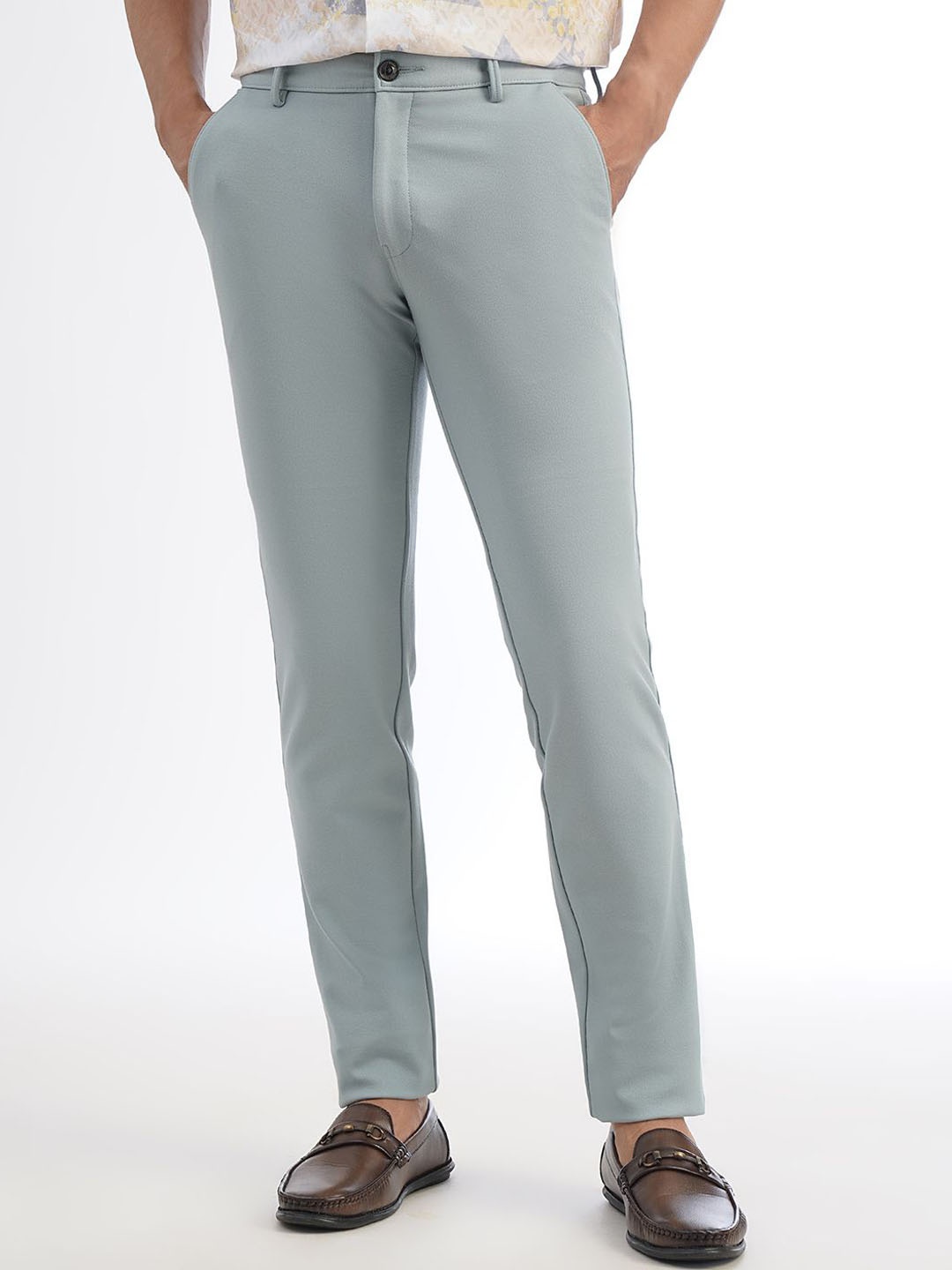 

JADE BLUE Men Slim Fit Trousers