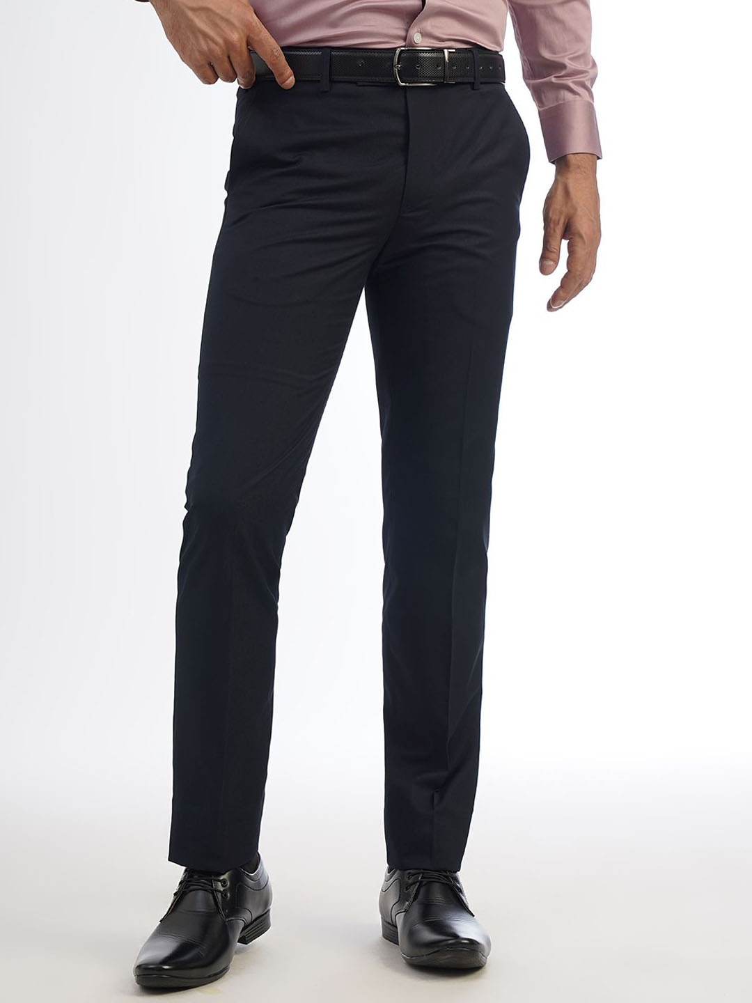 

METAL Men Slim Fit Trousers, Navy blue