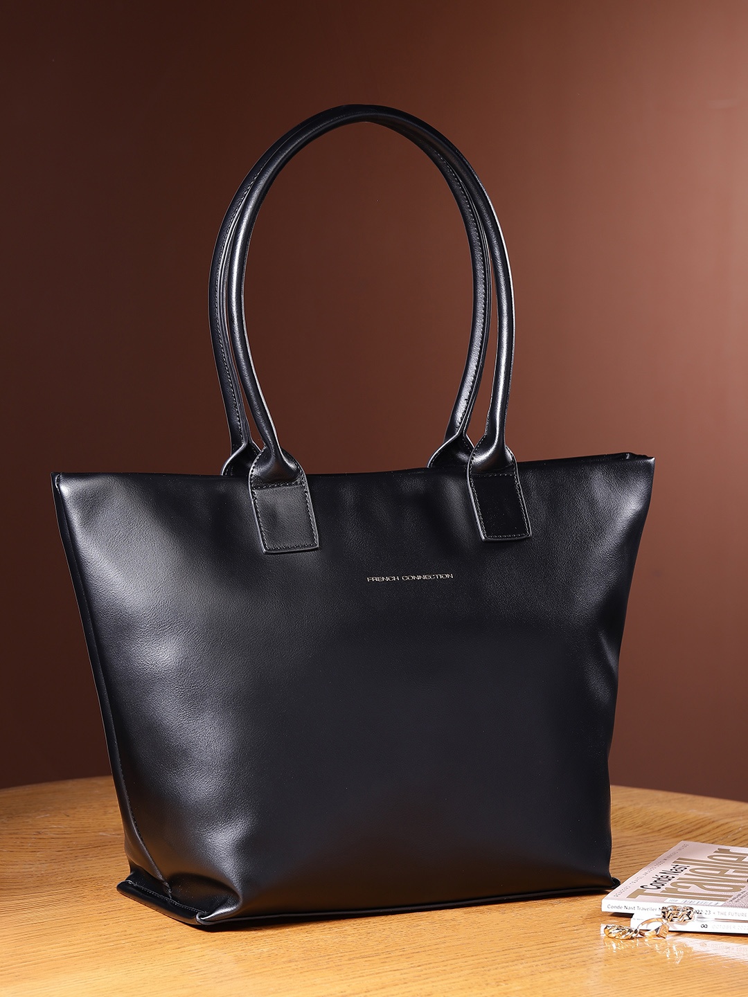 

French Connection Structured Shoulder Bag, Black