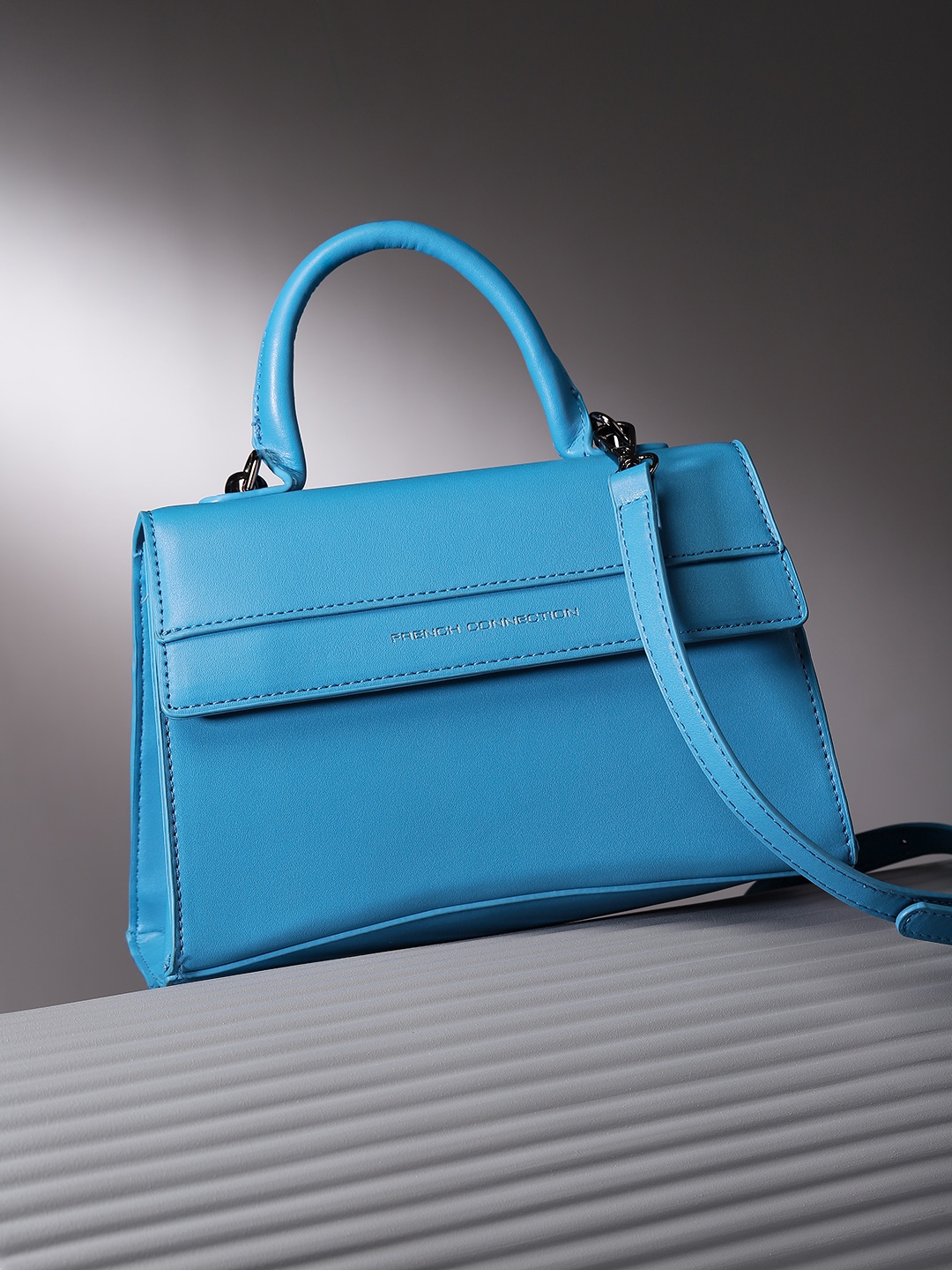 

French Connection Structured Satchel, Blue