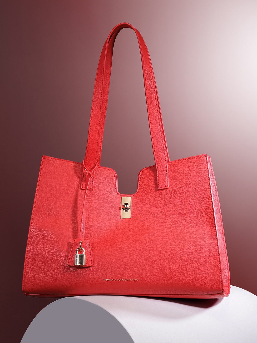 

French Connection Structured Shoulder Bag, Red