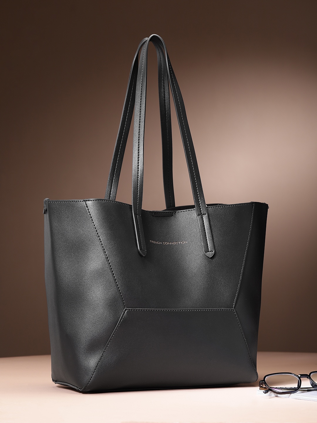 

French Connection Structured Tote Bag, Black