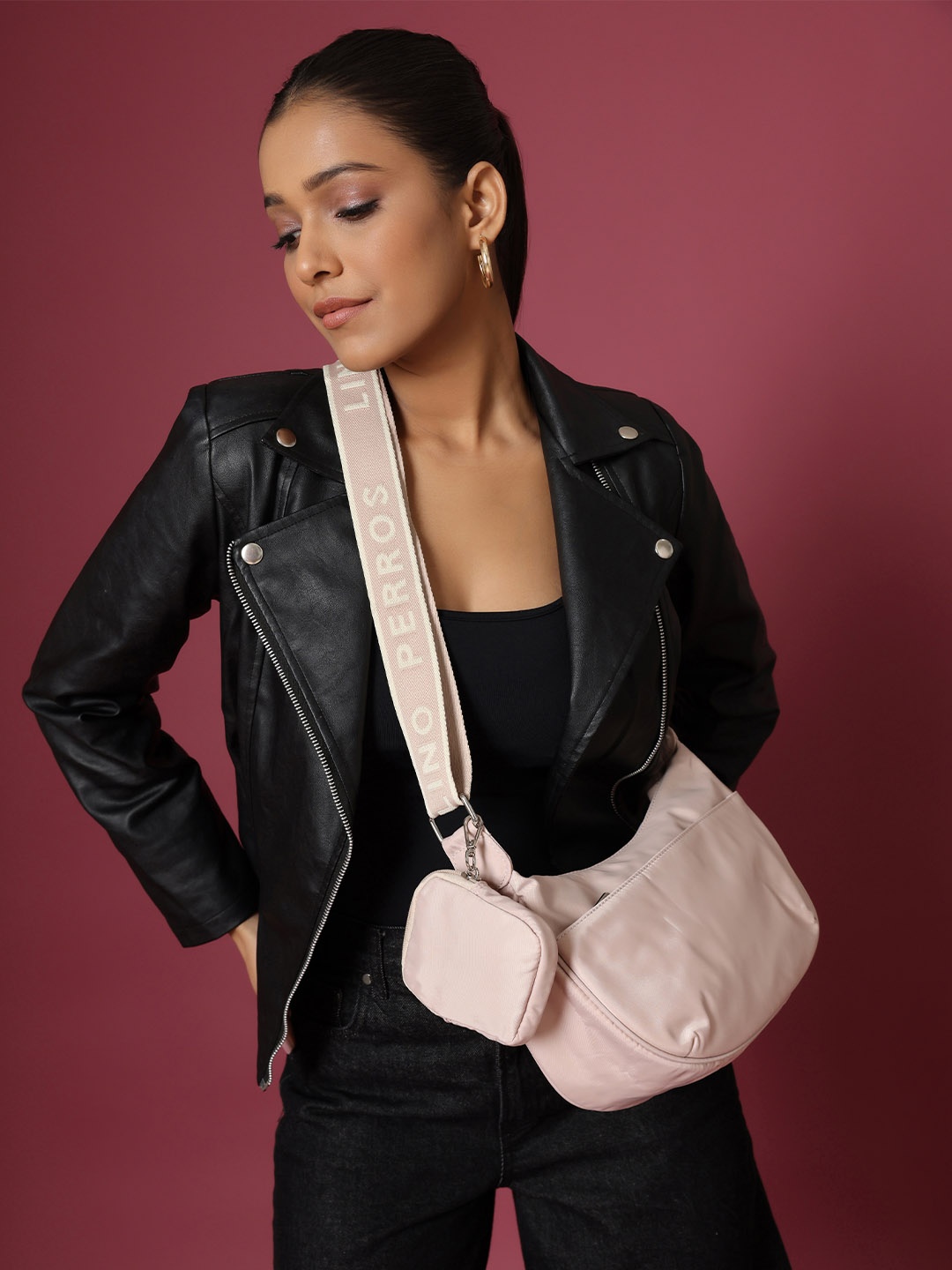 

Lino Perros Crossbody Bag with Pouch, Beige