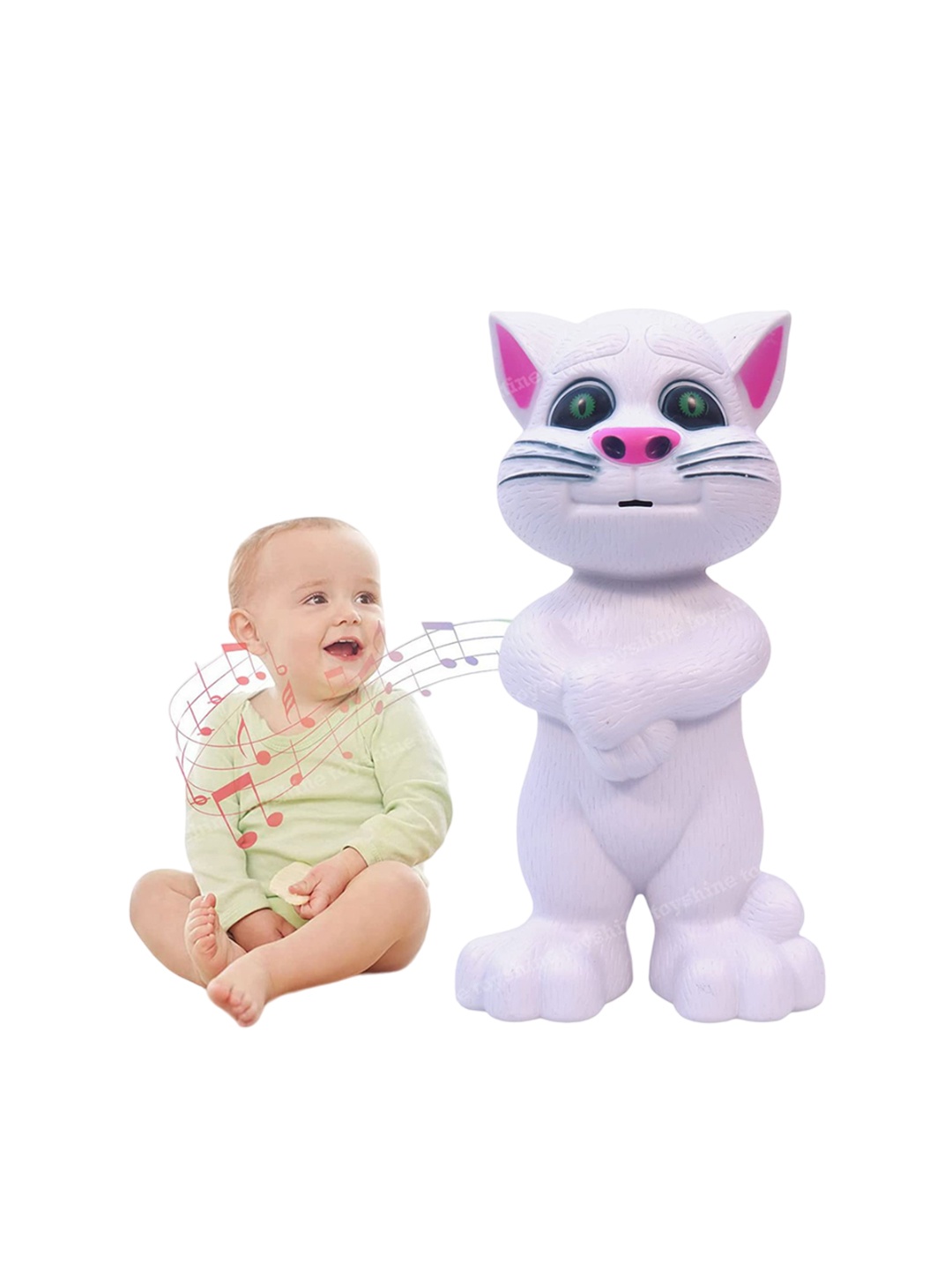 

PLANET of Toys Mimicking Talking Tom Musical Toys, Off white