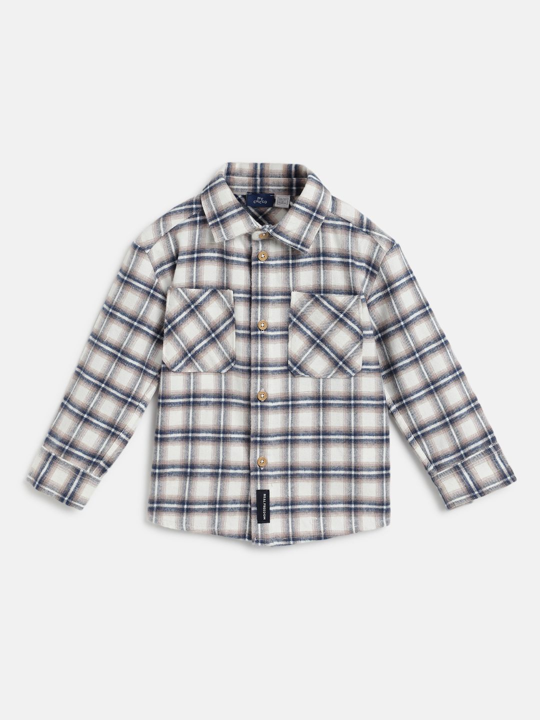 

Chicco Boys Modern Tartan Checks Opaque Casual Shirt, Grey