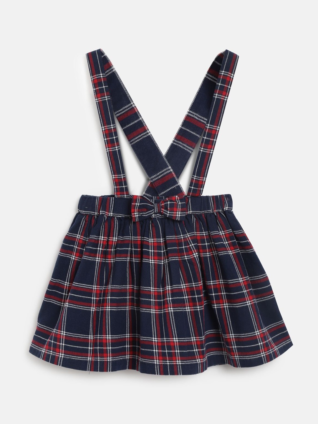 

Chicco Girls Checked Pure Cotton Pinafore Skirt, Navy blue