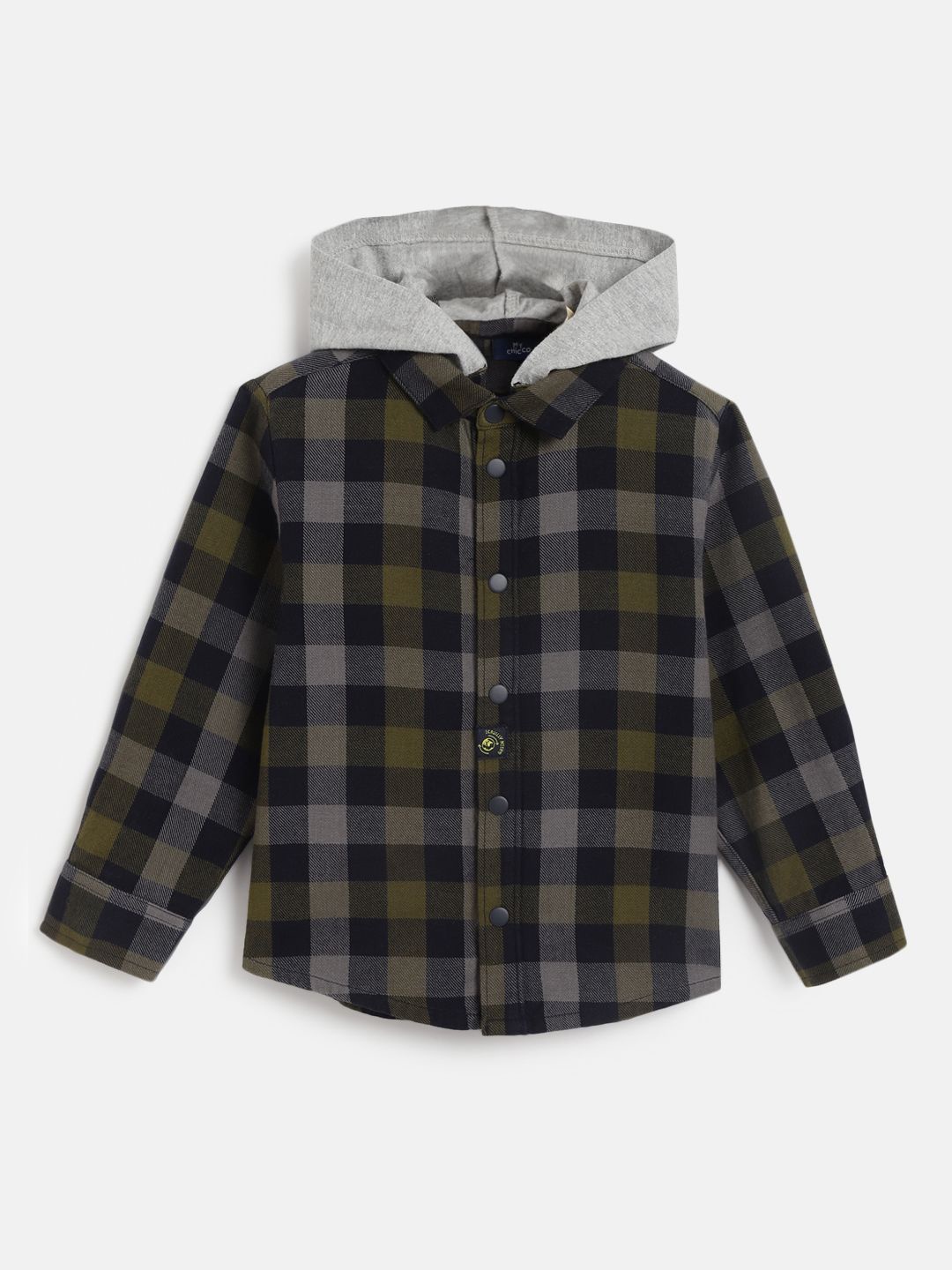 

Chicco Boys Modern Buffalo Checks Opaque Checked Casual Shirt, Navy blue