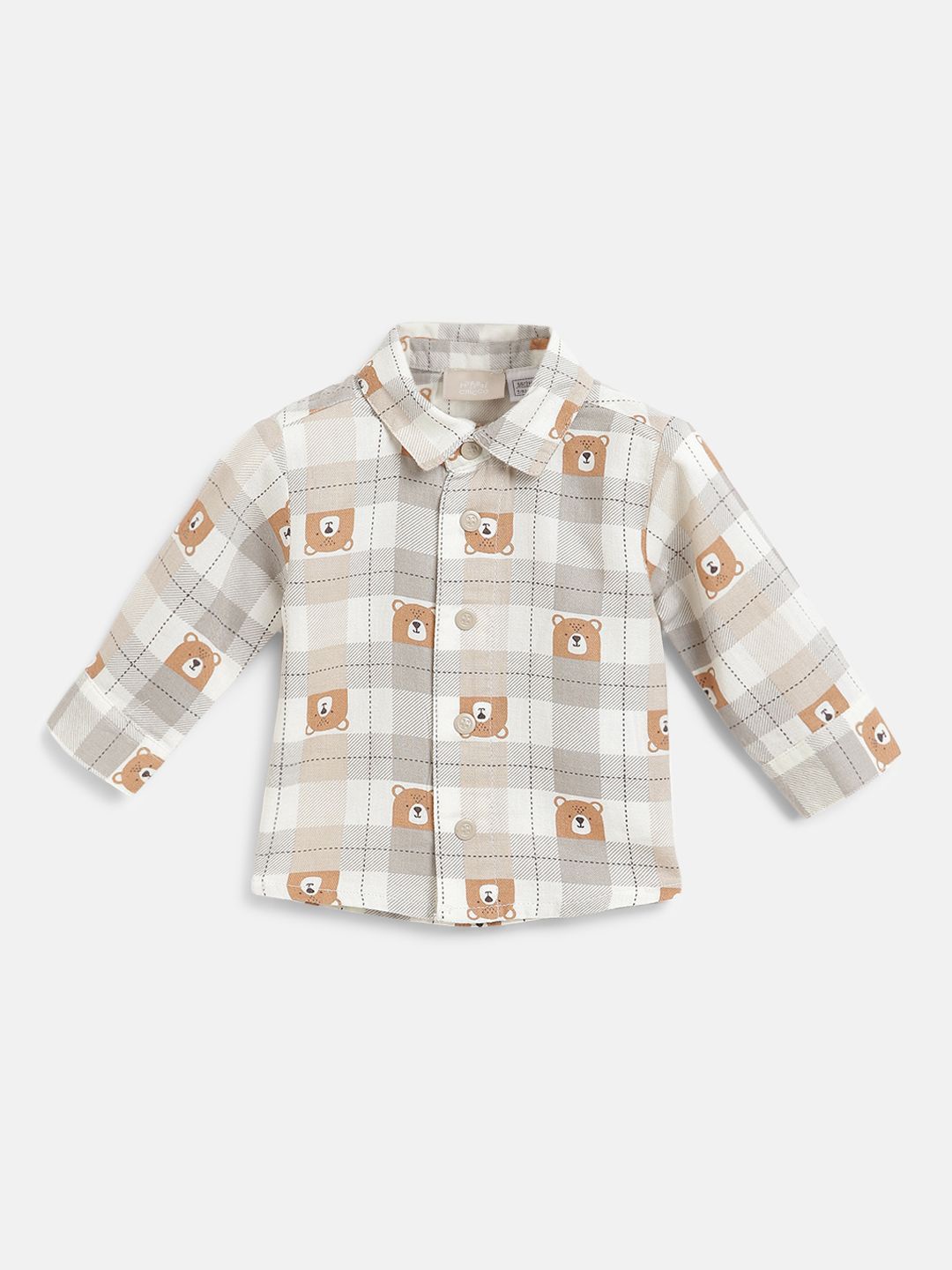 

Chicco Boys Modern Opaque Checked Casual Shirt, Beige
