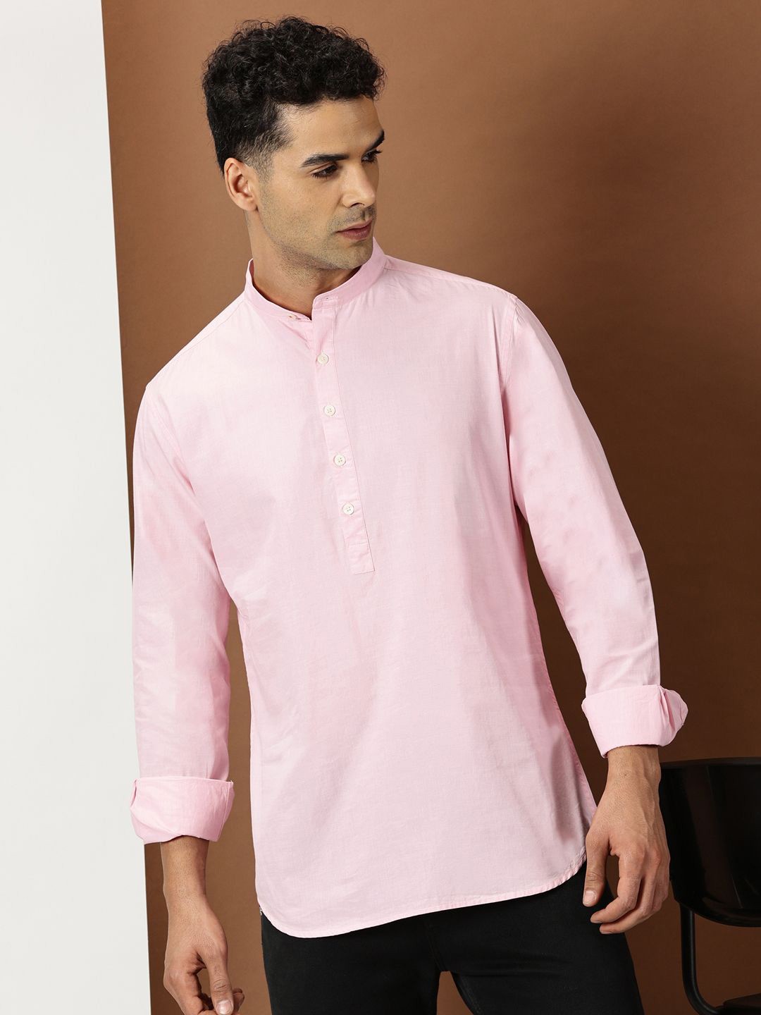 

INVICTUS Men Original Slim Fit Cotton Casual Shirt, Pink