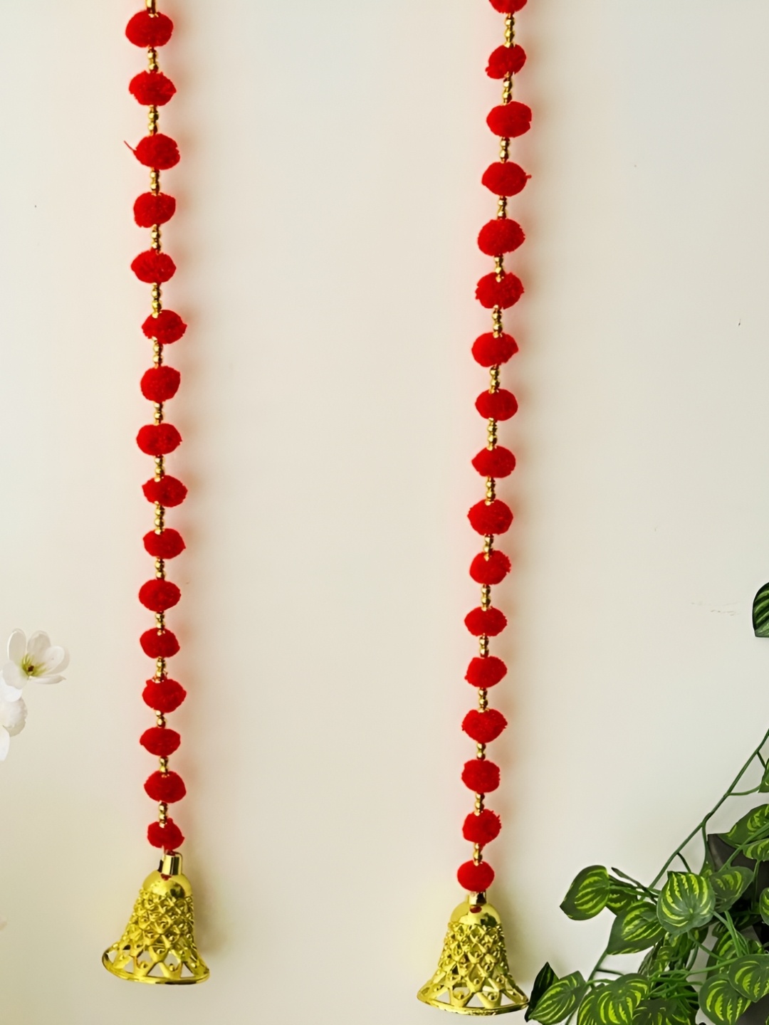 PLAYFUL STITCHES Pink 4 Pieces Floral Door Hanging
