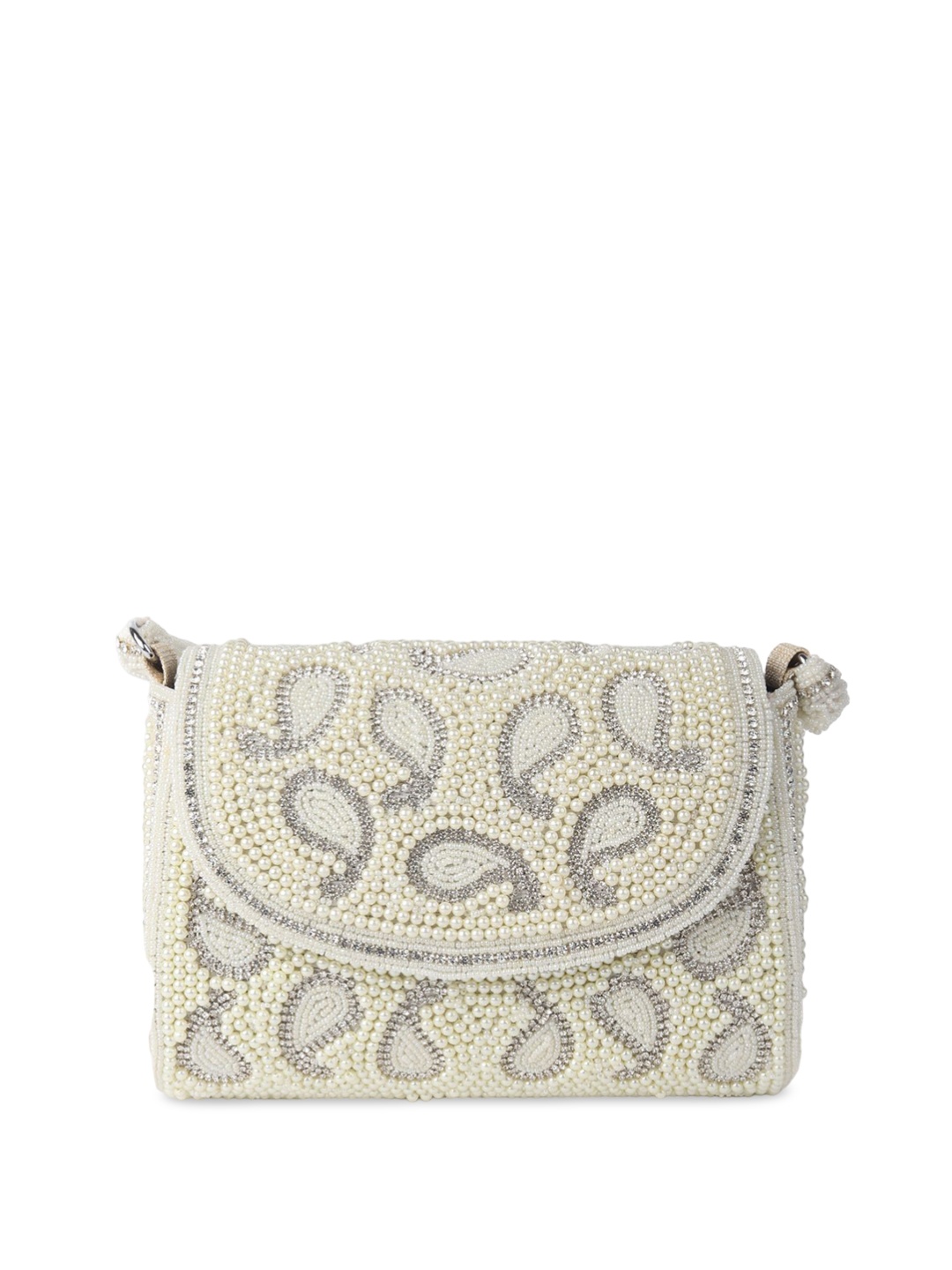 

ODETTE Textured Structured Handheld Bag, White