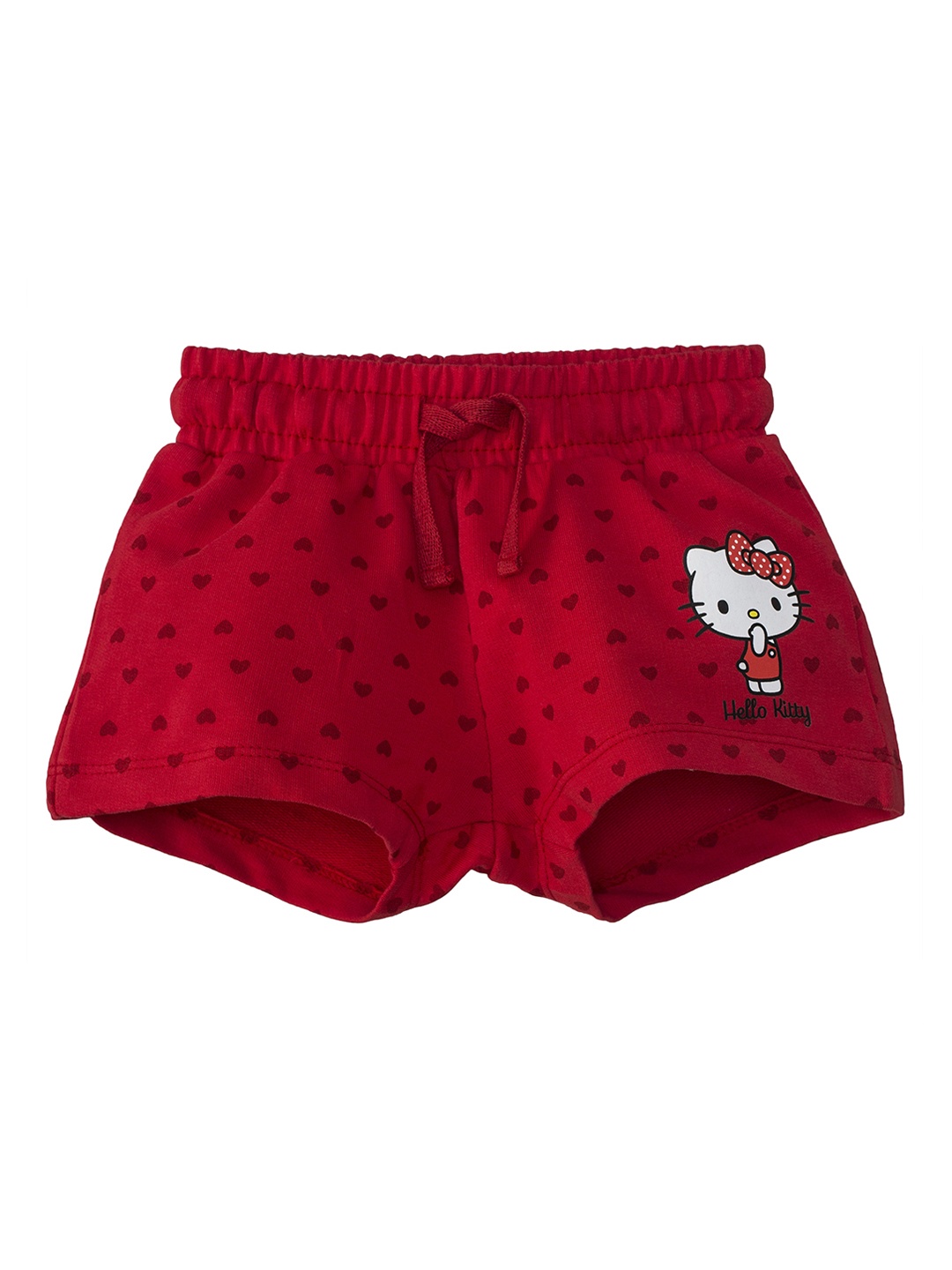 

Kids Ville Girls Red Hello Kitty Printed Regular Fit Shorts