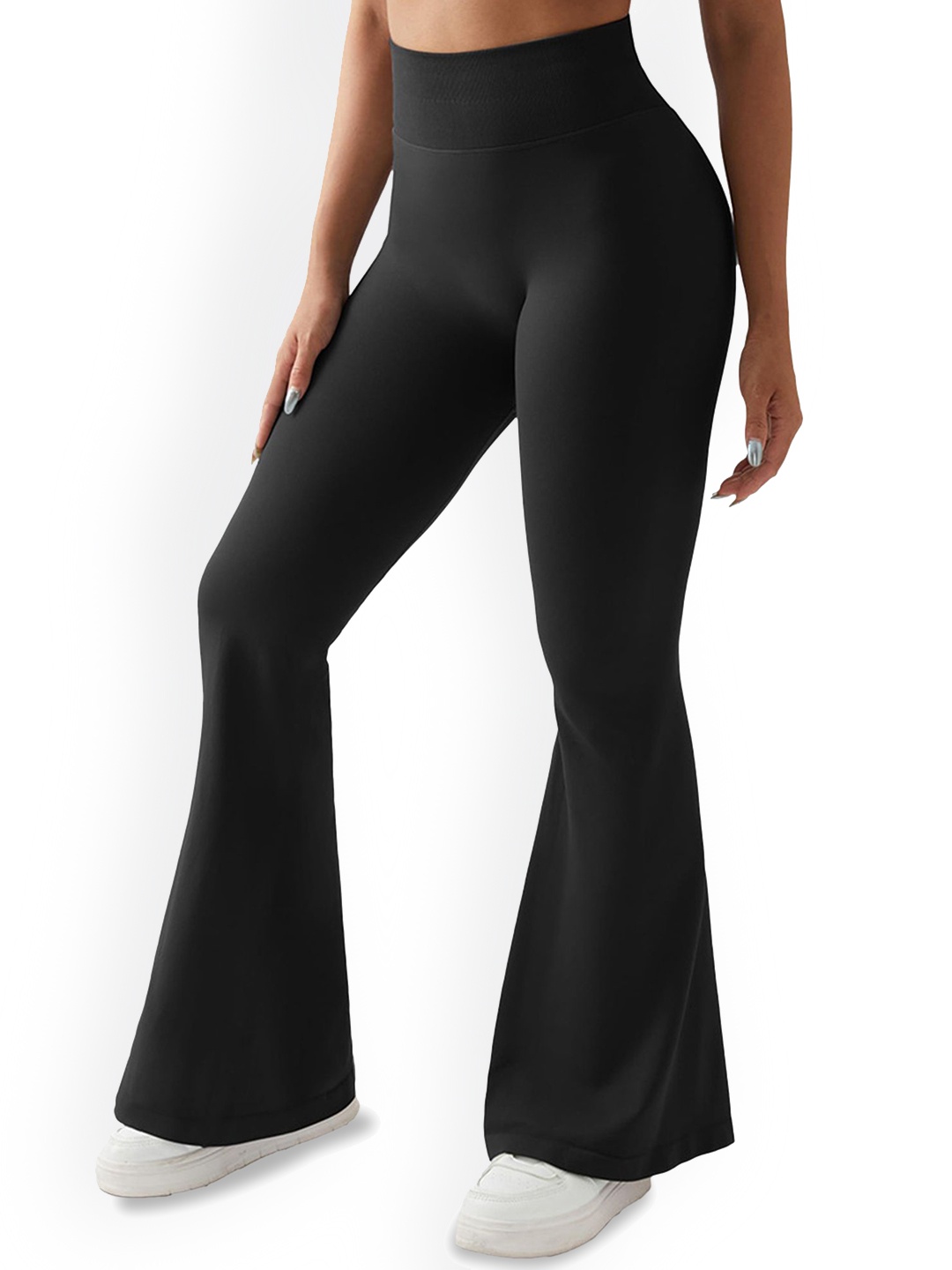 

LULU & SKY Women High-Rise Ankle-Length Tights, Black