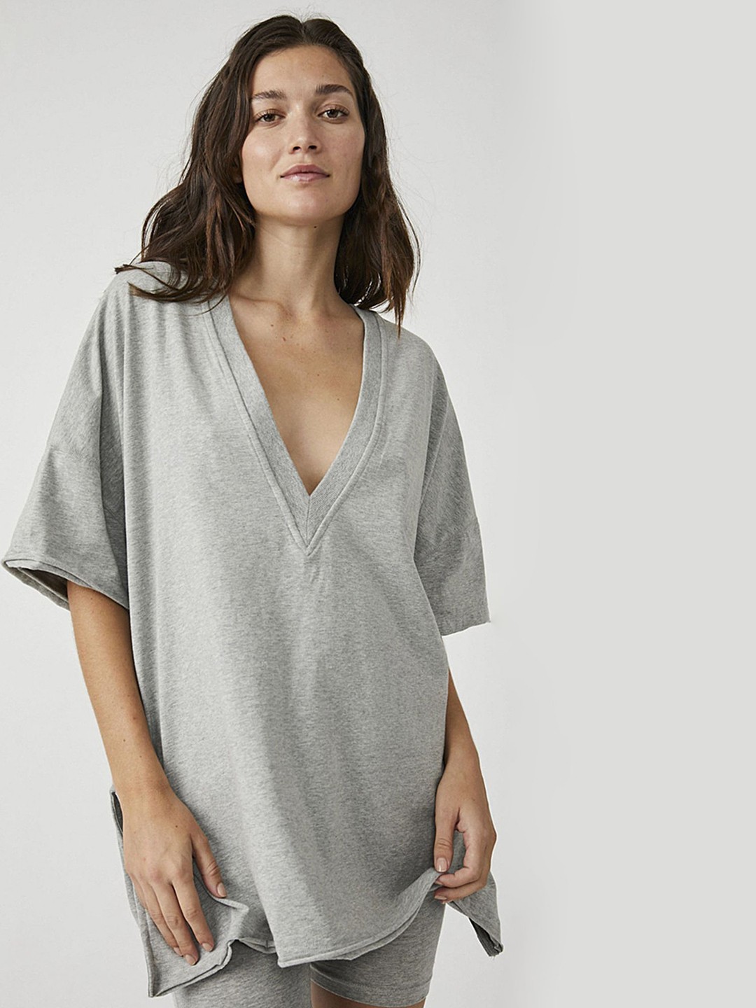 

LULU & SKY Relaxed Fit Top & Shorts Co-Ords, Grey