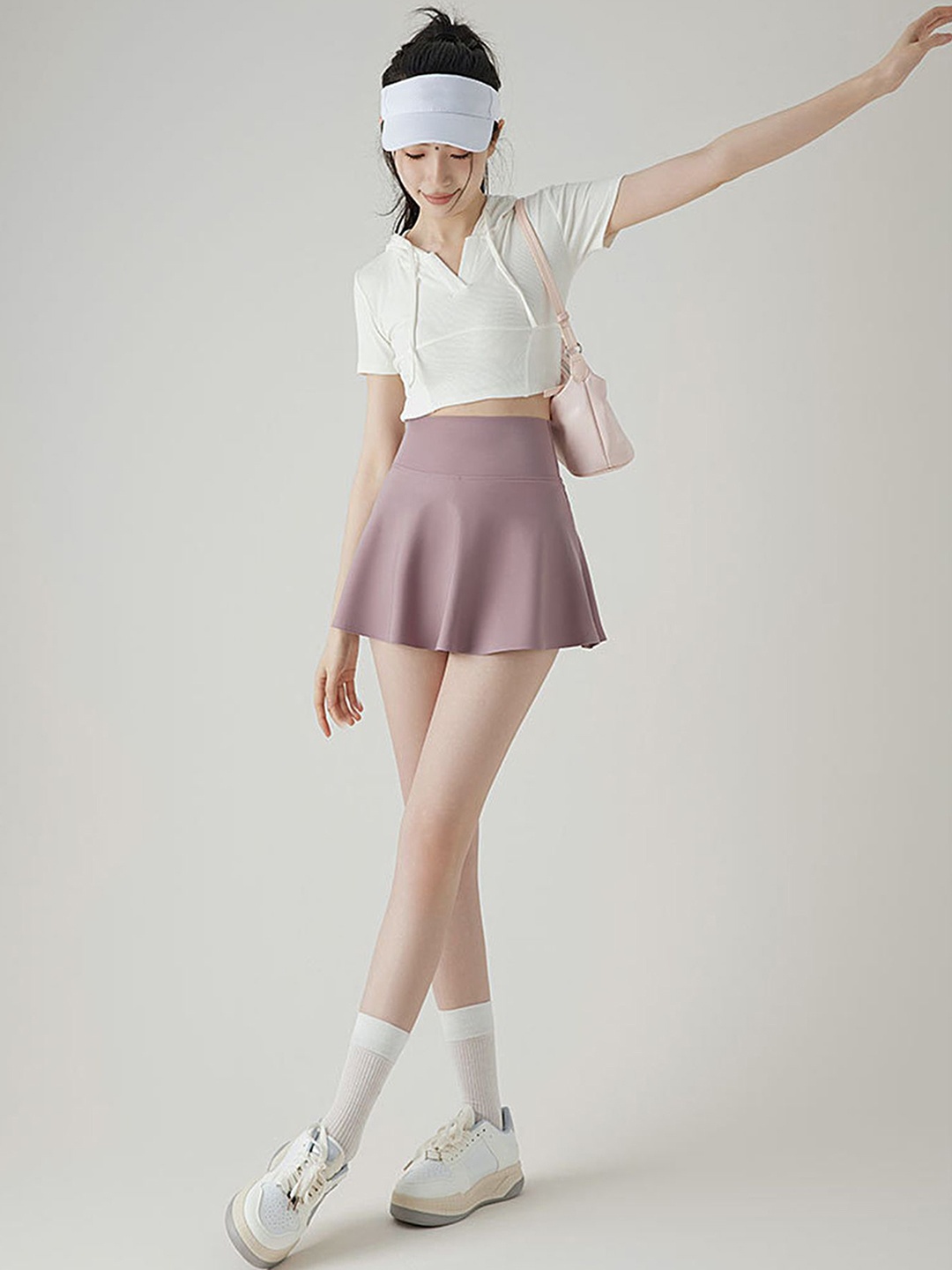 

LULU & SKY Flared Mini Skirt, Pink