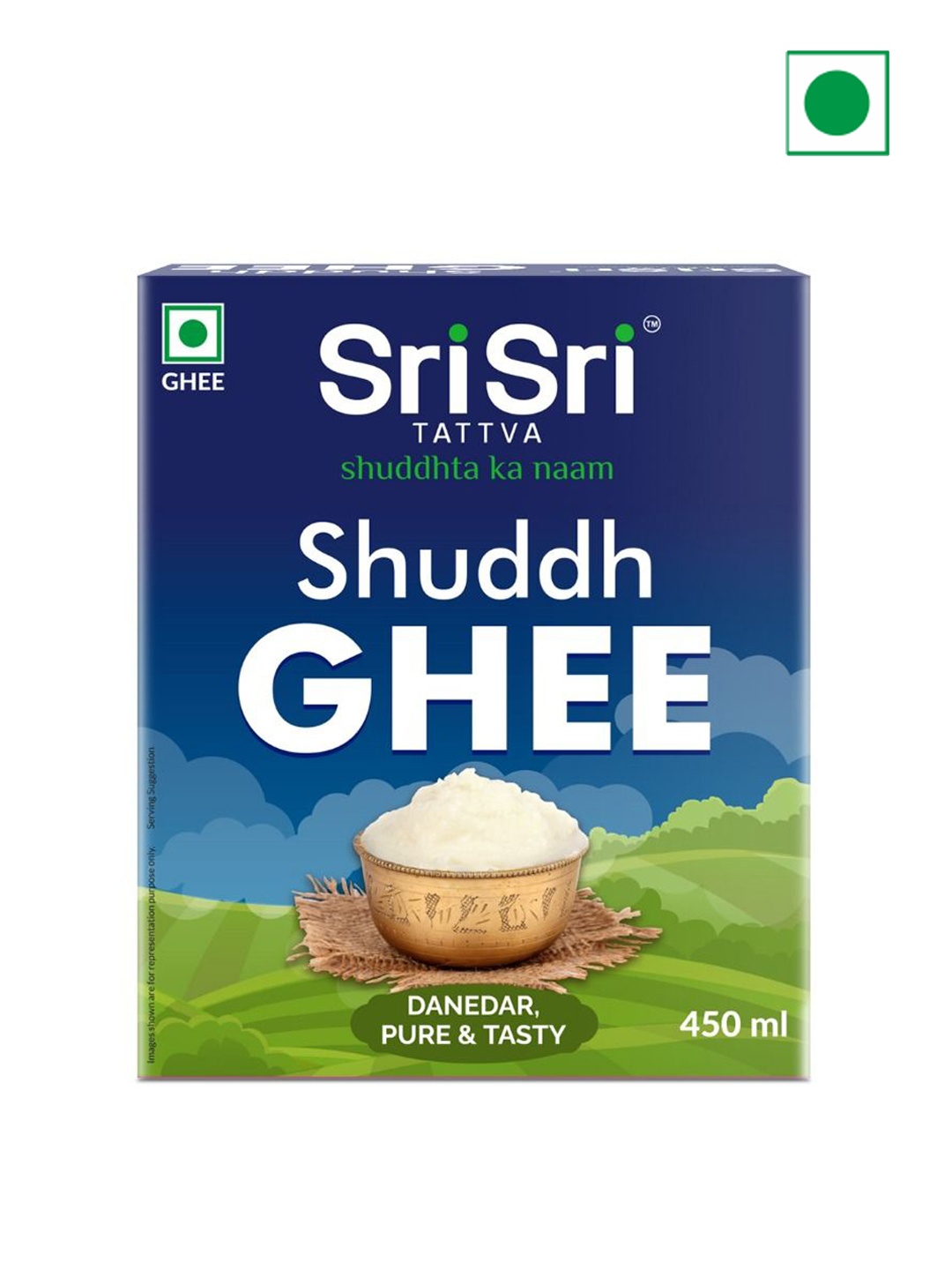 

Sri Sri Tattva Danedar Pure & Tasty Shuddh Ghee 450ml, Green