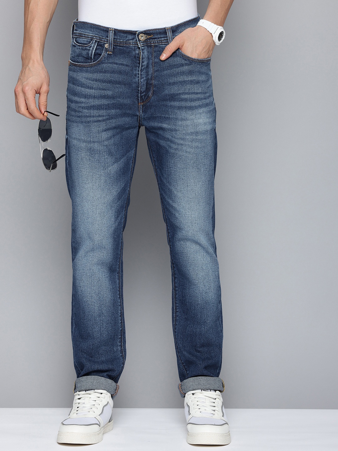 

Levis Men 511 Slim Fit Heavy Fade Stretchable Jeans, Blue