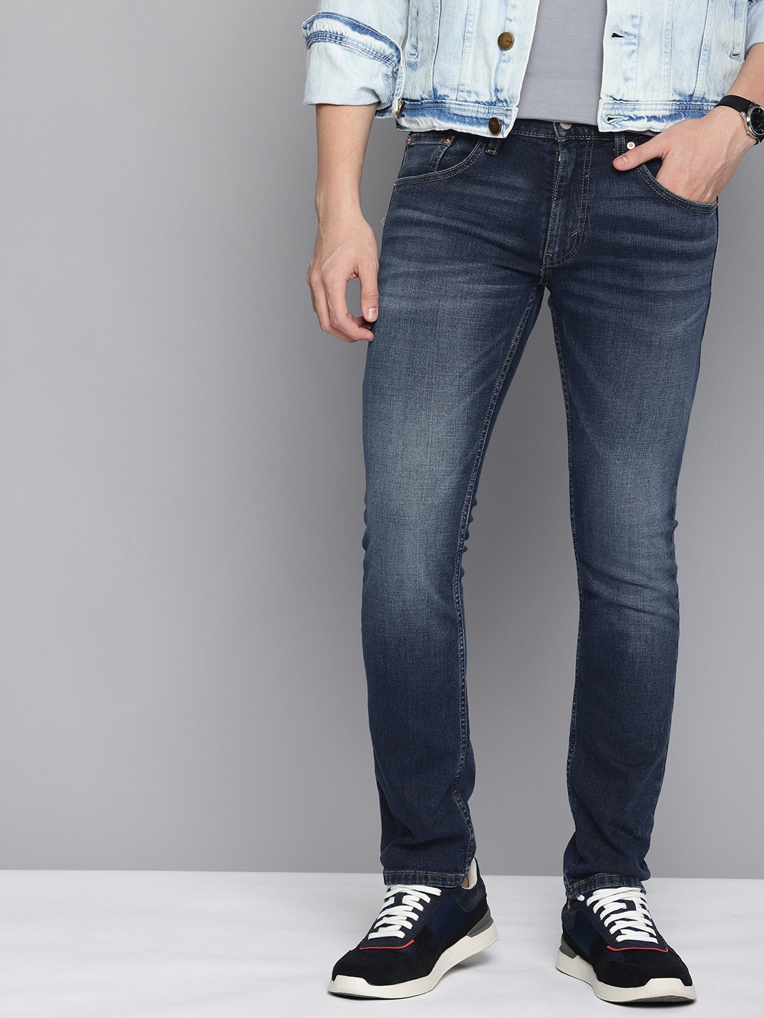 

Levis Men 65504 Skinny Fit Light Fade Stretchable Jeans, Blue