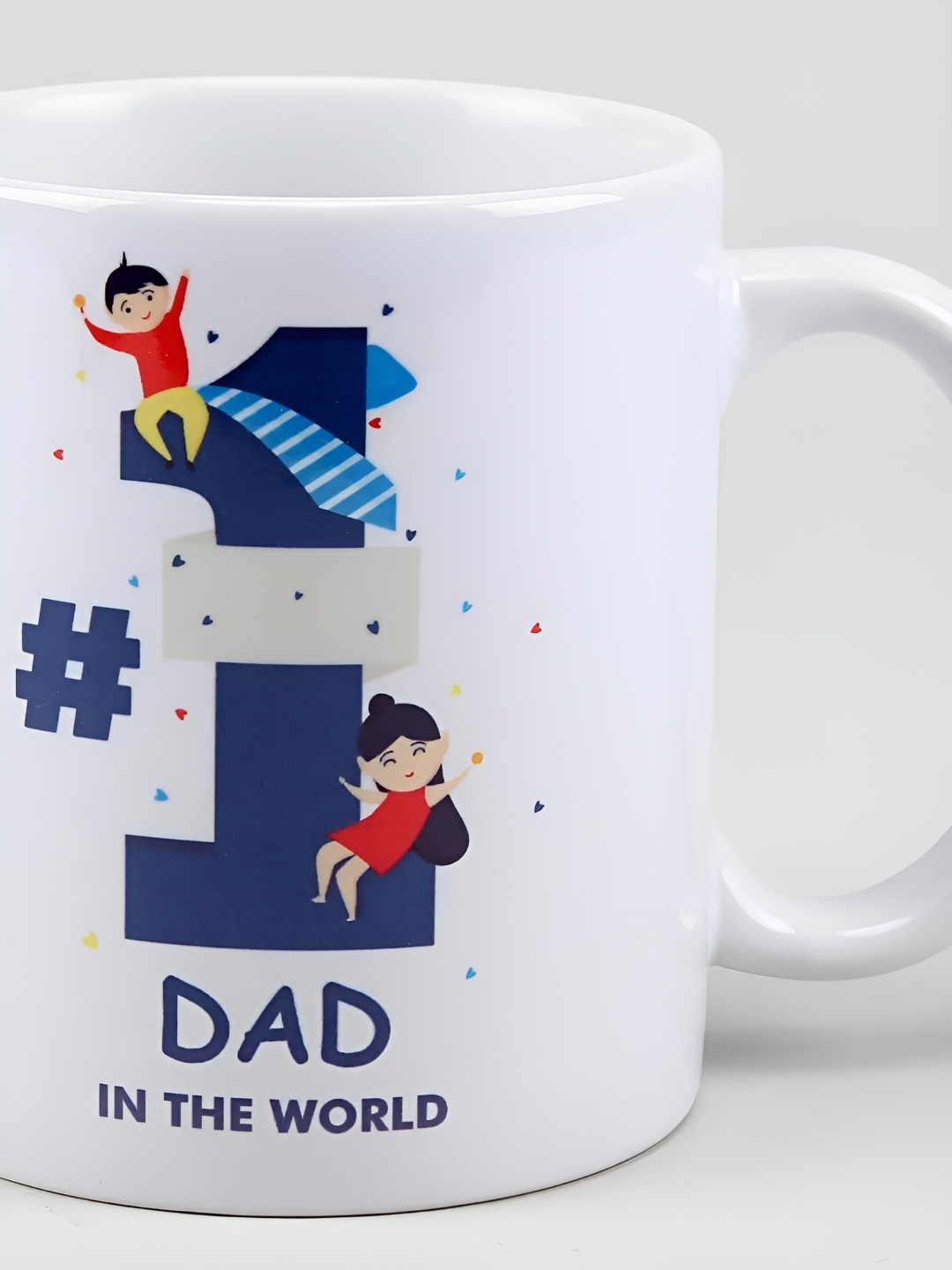 

fnp White & Blue Printed Ceramic Glossy Mug 325 ml