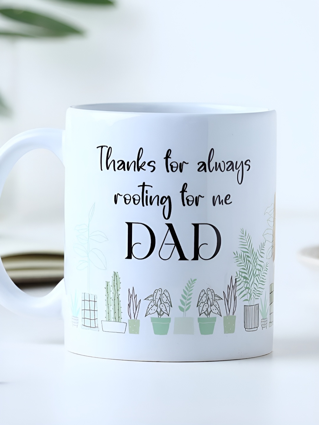 

fnp White & Black Typography Printed Ceramic Glossy Mug 325ml
