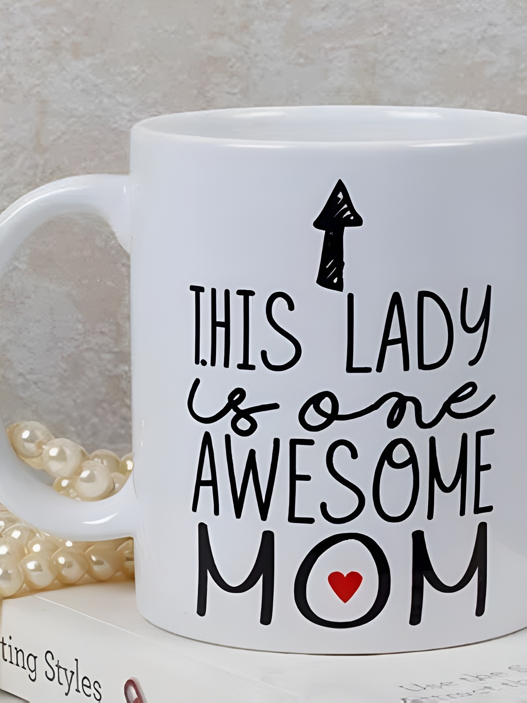 

fnp White & Black Printed Ceramic Glossy Mugs 325 ml