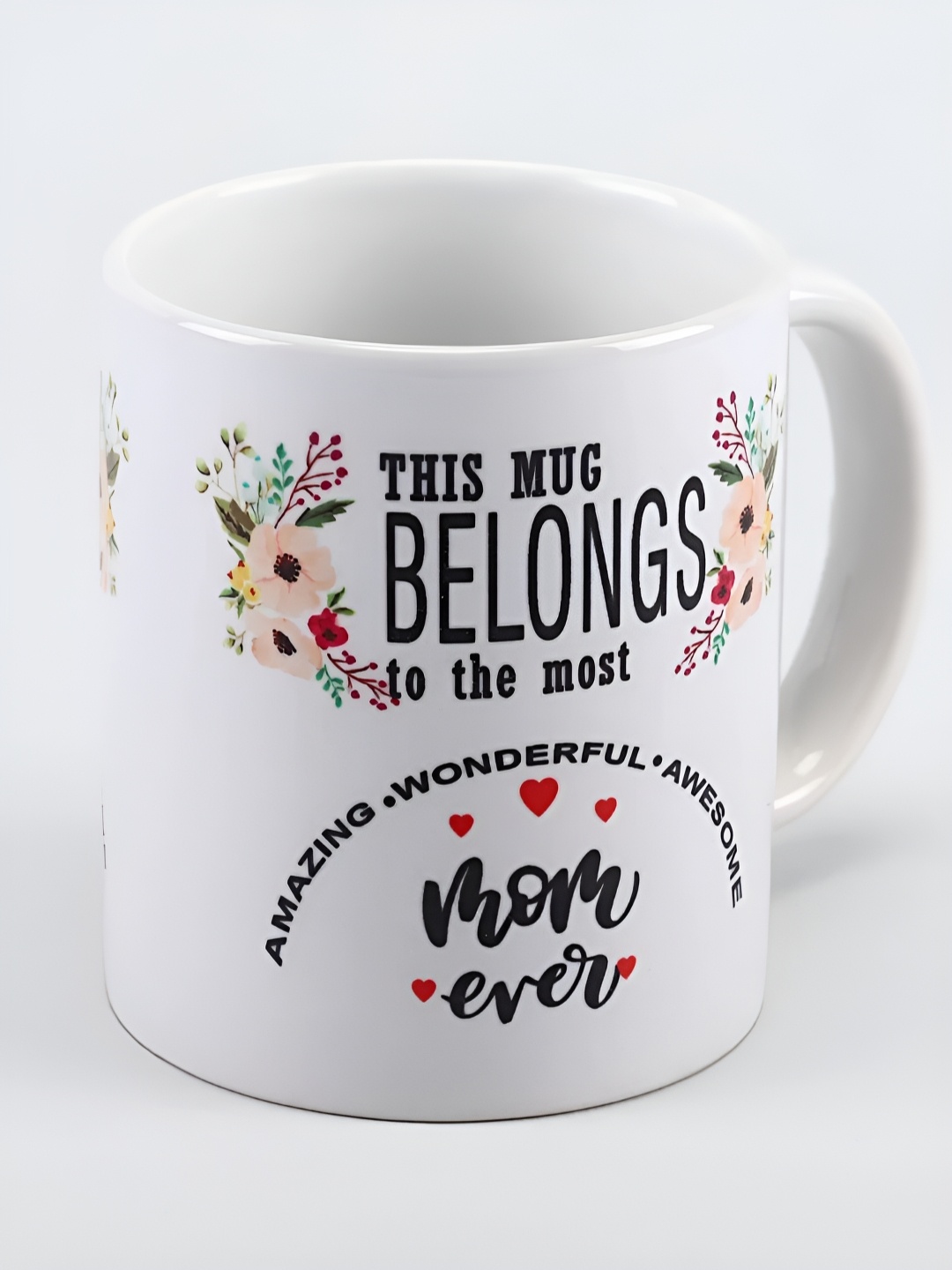 

fnp White & Black Typography Printed Ceramic Glossy Mug 325ml