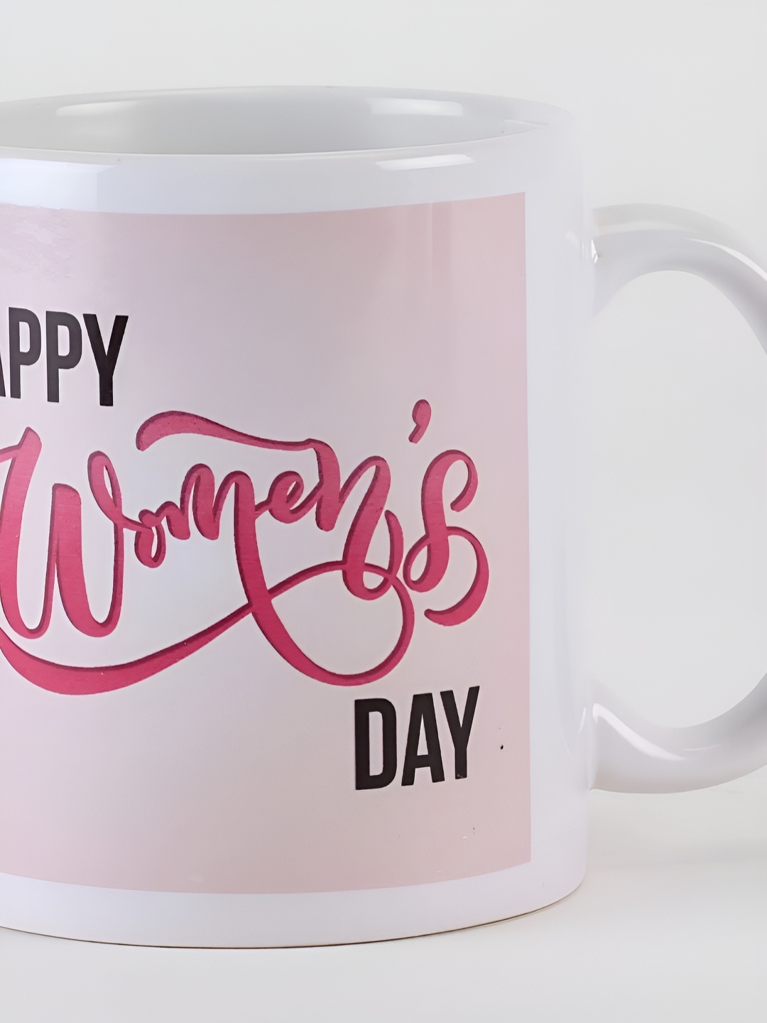 

fnp White & Pink Typography Printed Ceramic Glossy Mug 325ml