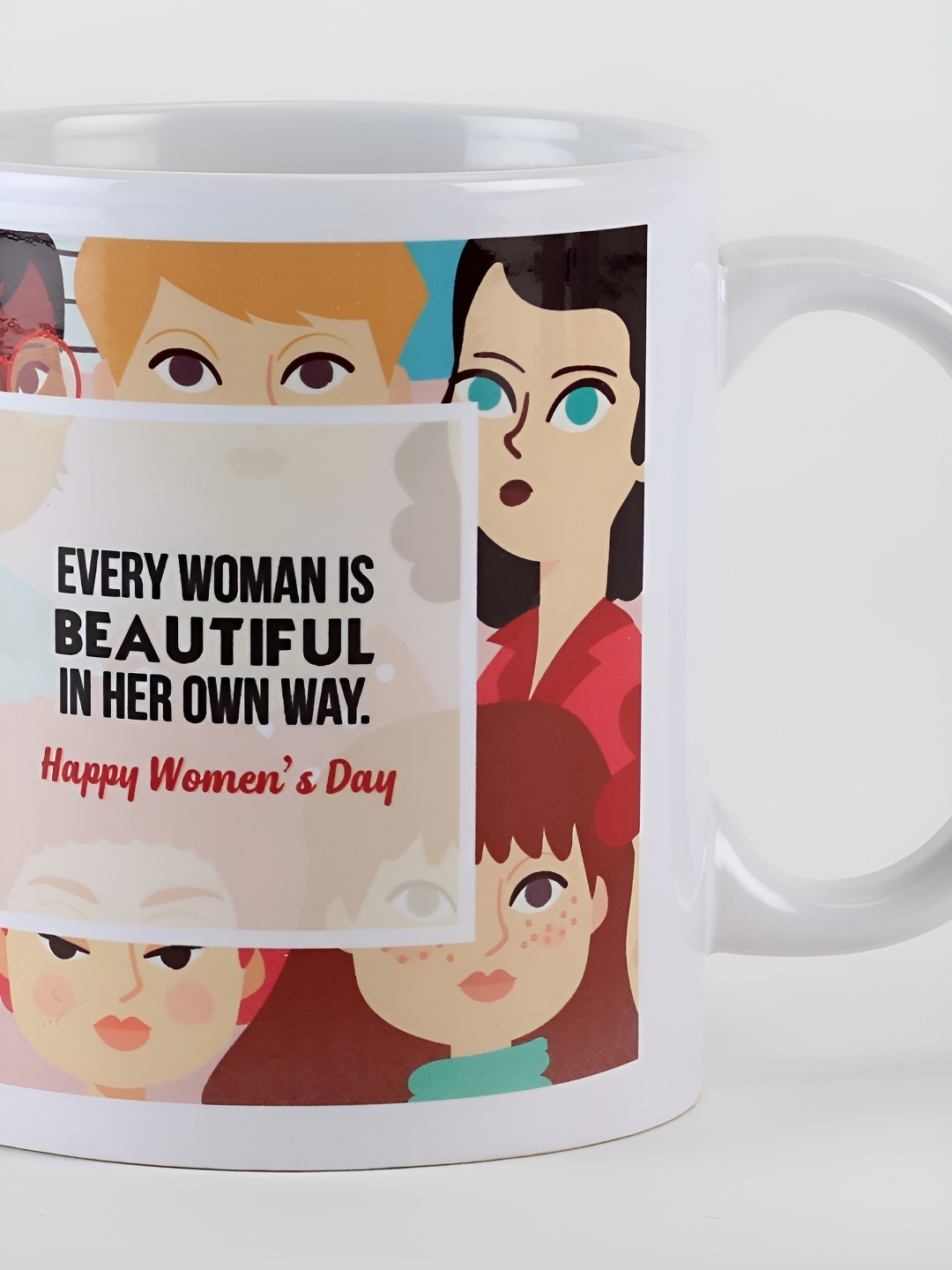 

fnp White & Red Printed Ceramic Glossy Mugs 325 ml