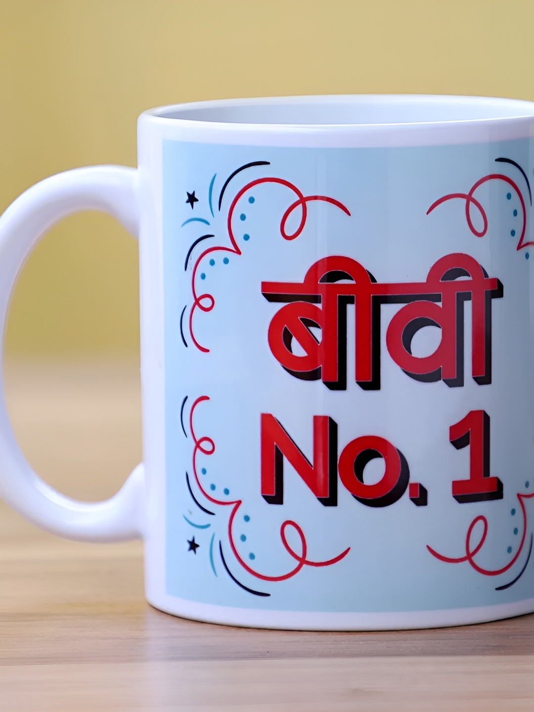 

fnp White & Red Printed Ceramic Glossy Mugs 325 ml