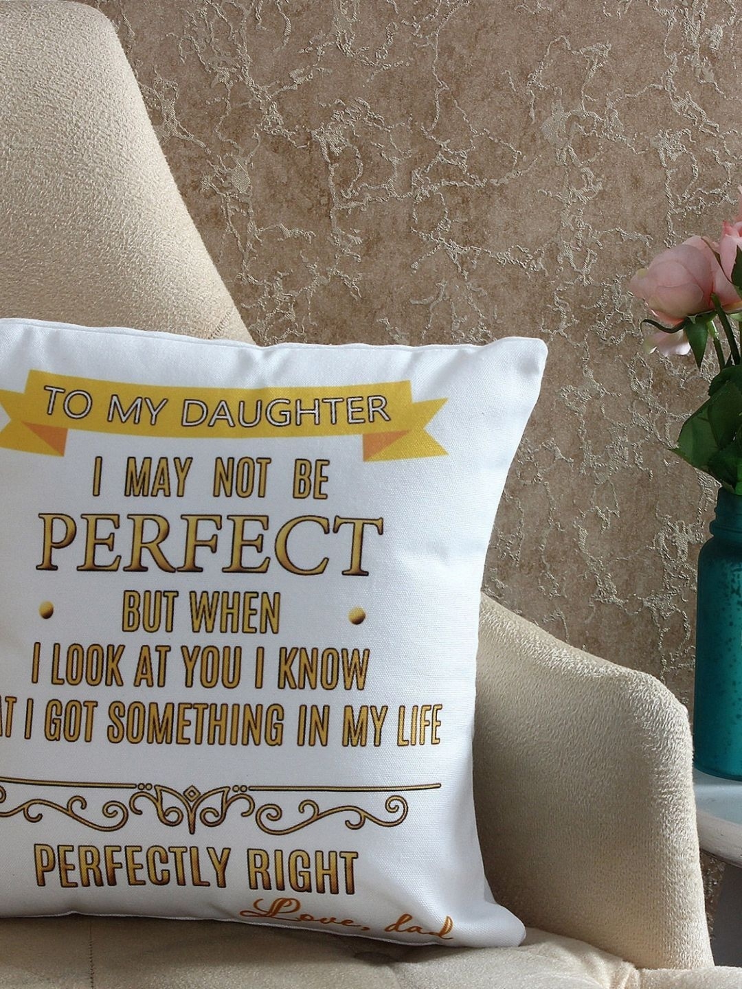 

fnp Yellow & White Printed Pre Filled Cushions