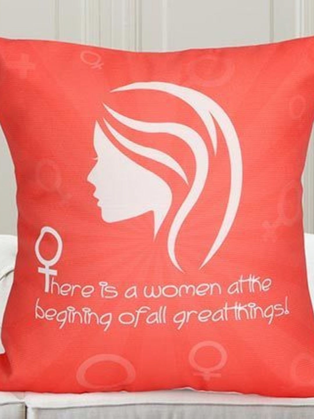 

fnp Red & White Printed Filled Cushion