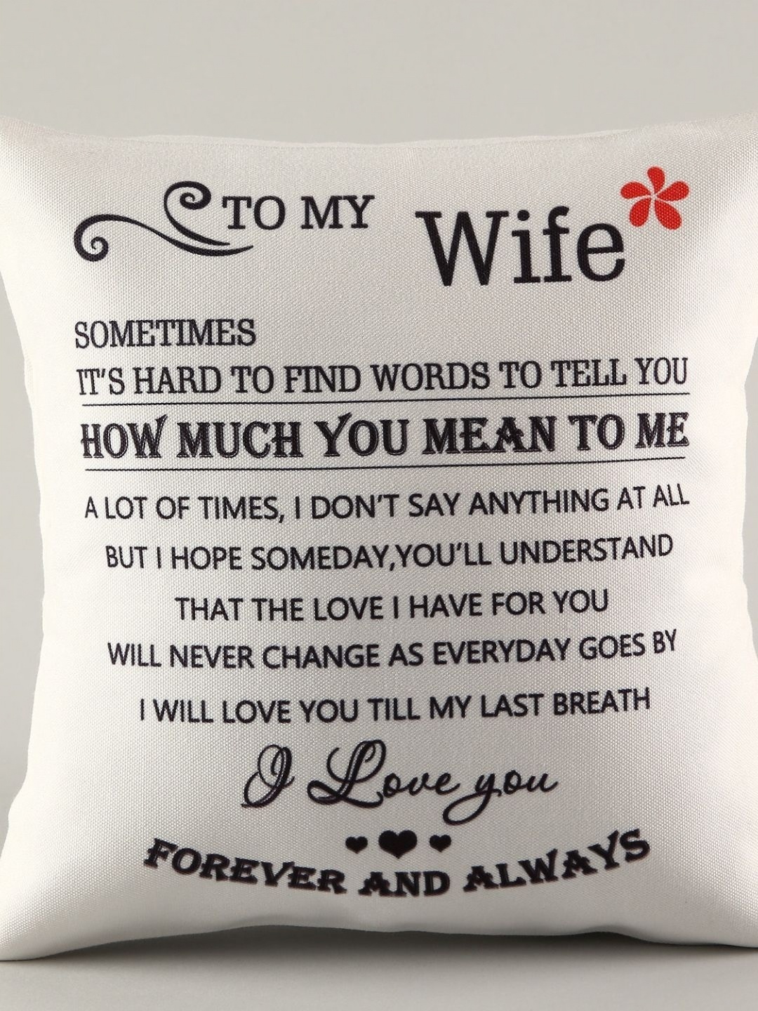 

fnp White & Black Printed Pre-Filled Cushion