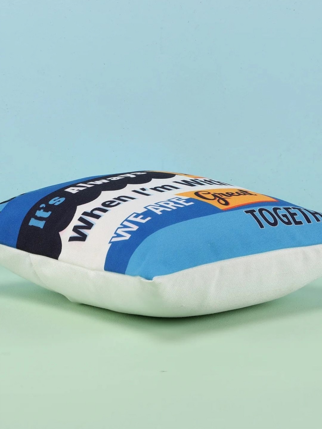 

fnp Blue & White Printed Filled Cushion