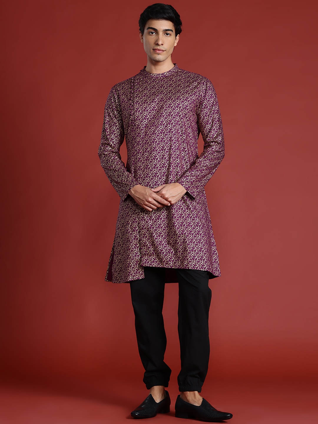 

Anouk Ethnic Printed Regular Kurta Set, Purple