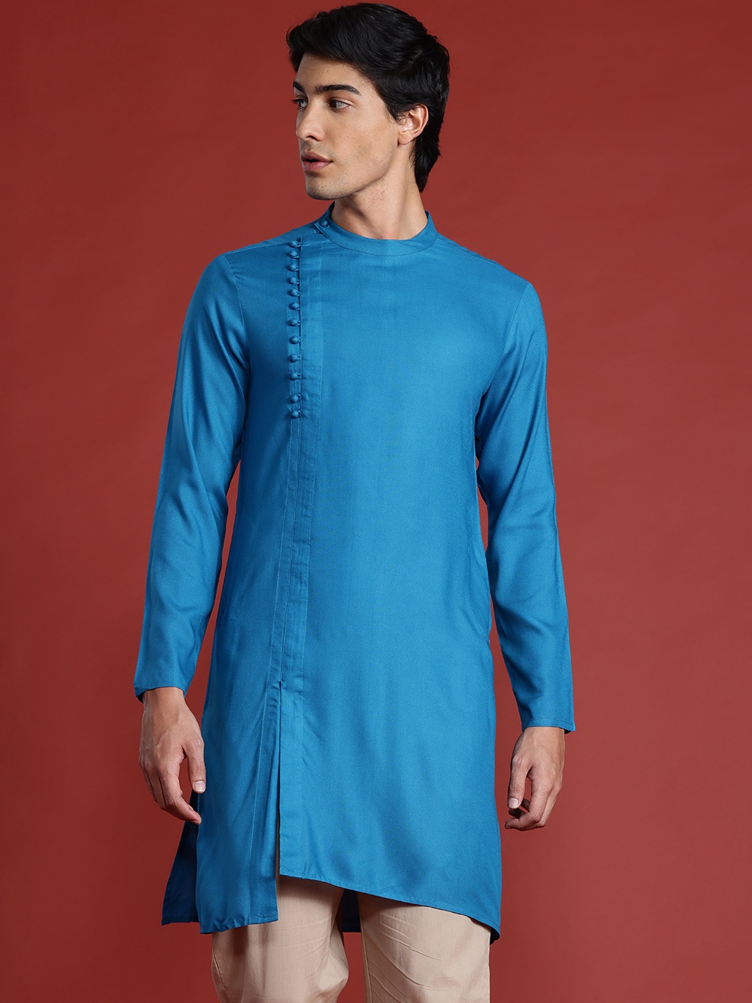 

Anouk Tyohaar Collection Asymmetric Kurta, Blue