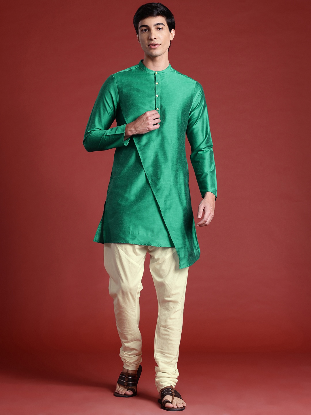 

Anouk Regular Kurta With Dhoti Pants, Green