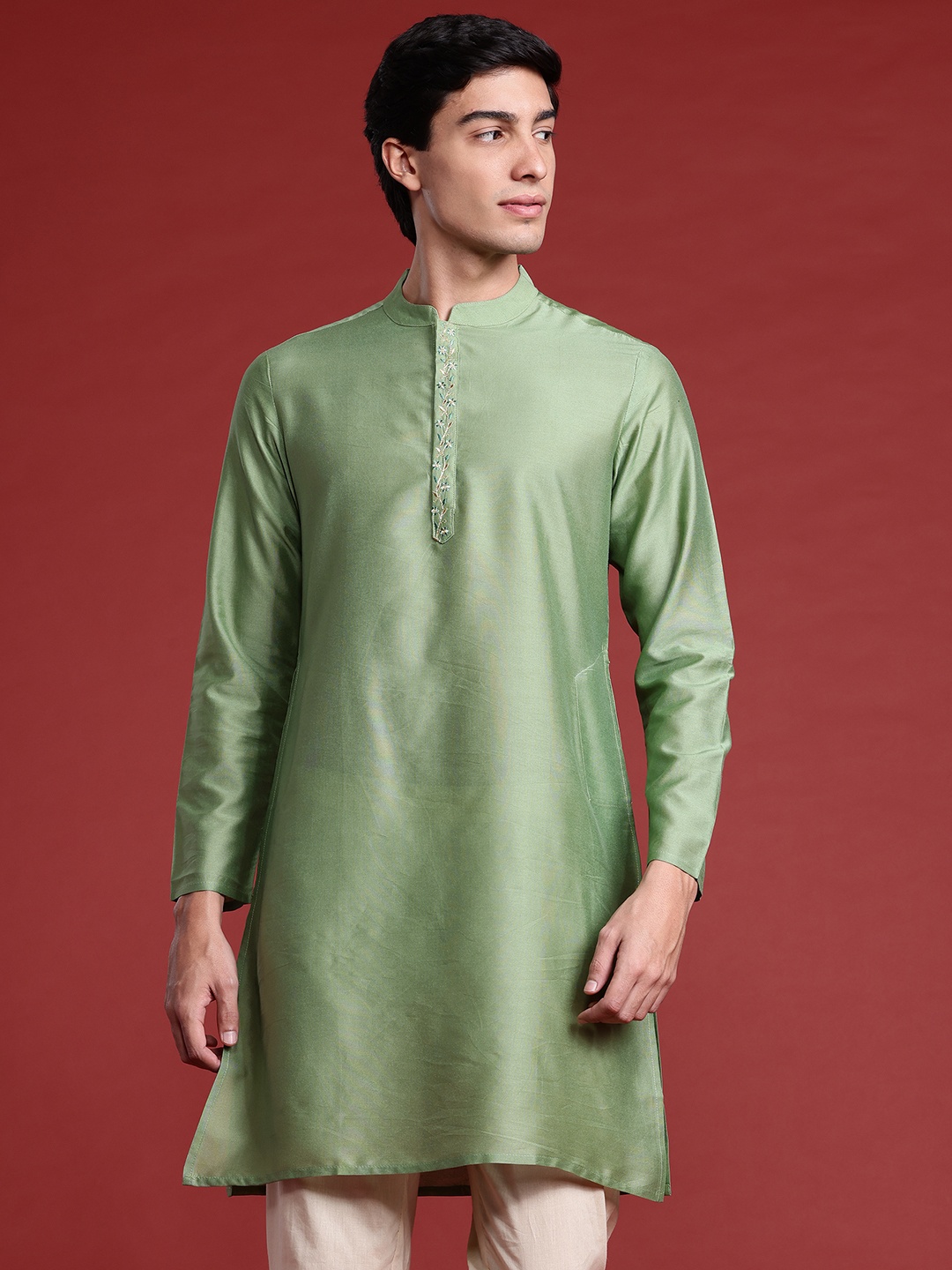 

Anouk Embroidered Detail Kurta, Green