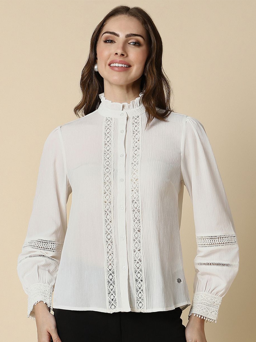 

Allen Solly Woman Opaque Formal Shirt, White