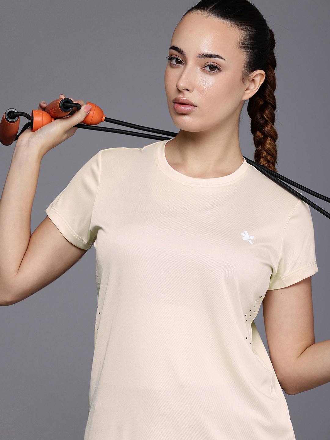 

HRX by Hrithik Roshan Performancebonded Rapid-Dry Training T-shirt, Beige