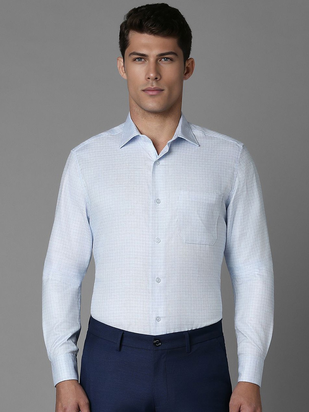 

Louis Philippe Men Opaque Formal Shirt, Blue