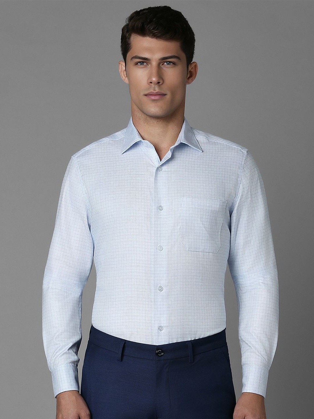 

Louis Philippe Men Opaque Formal Shirt, Blue