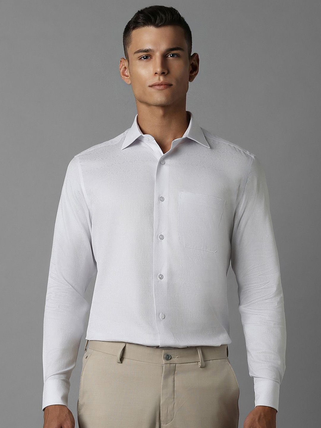 

Louis Philippe Men Opaque Formal Shirt, White
