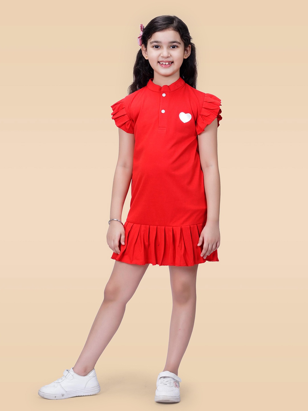 

BAESD Girls Drop-Waist Dress, Red