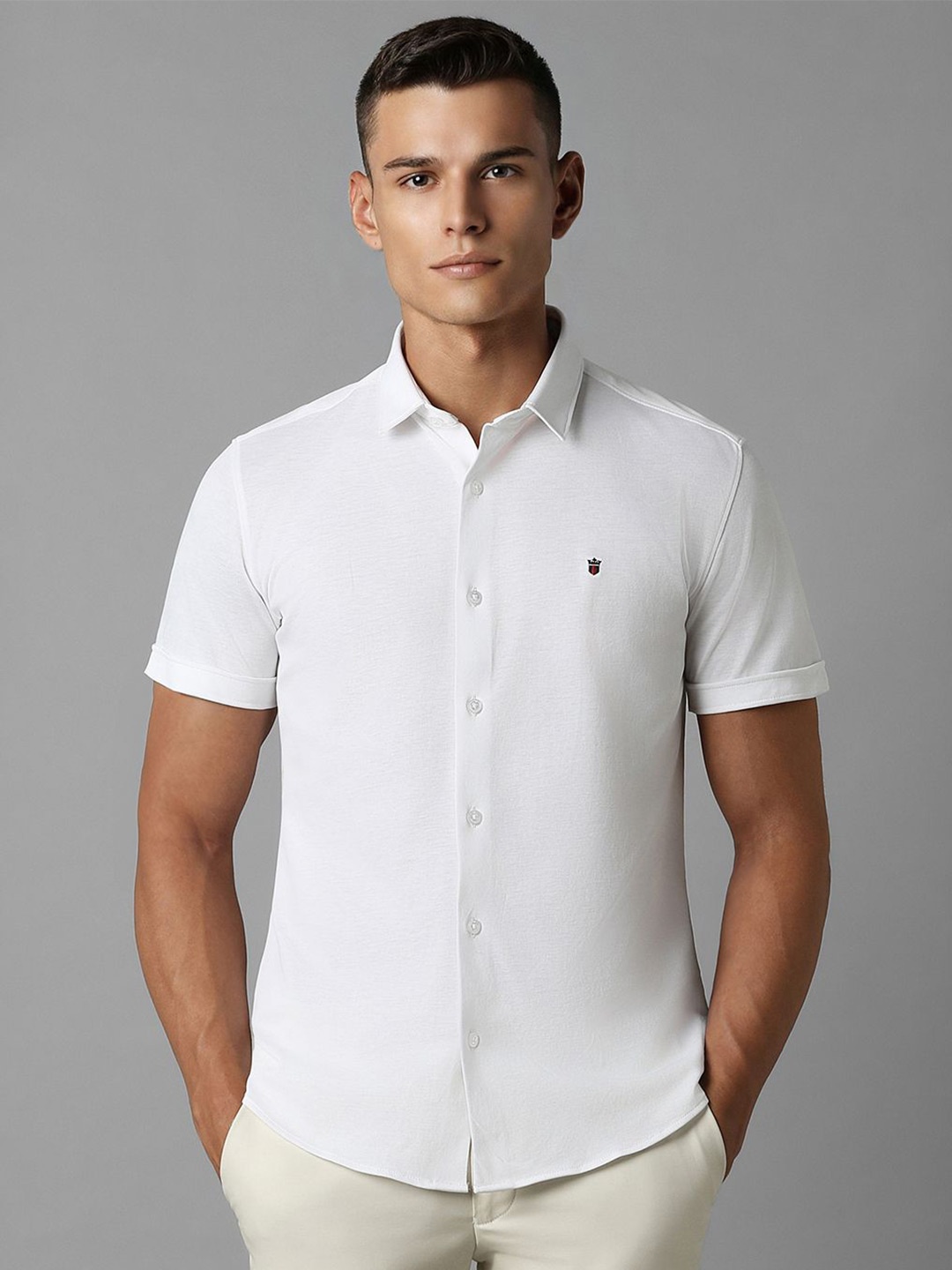 

Louis Philippe Sport Men Slim Fit Opaque Casual Shirt, White